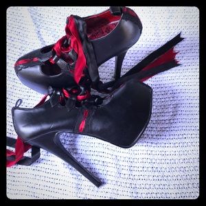Red black heels